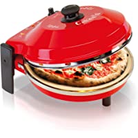 Spice – Horno Pizza Diavola y Caliente con piedra refractaria 400 grados. Resistencia circular Pietra 32 CM Rosso Spice